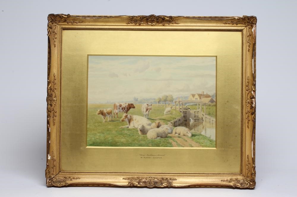William Sidney Cooper (1854-1927) Near Dedham, Essex, signed lower left, dated 1912, watercolour, Image