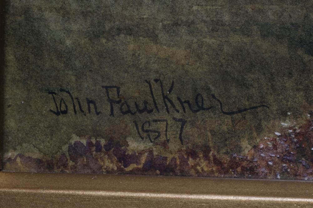 John Faulkner (1835-1894) Mountainous landscape with Cattle in the Foreground Image