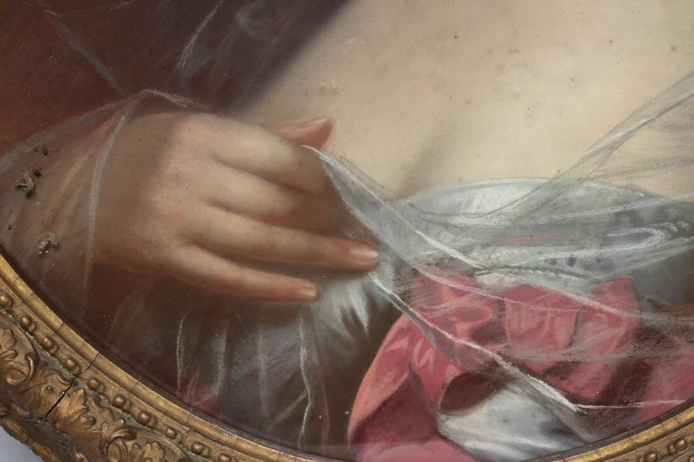 Henri Theodore Fantin-Latour (1836-1904) Portrait of a Young Lady, head and shoulders wearing a Image