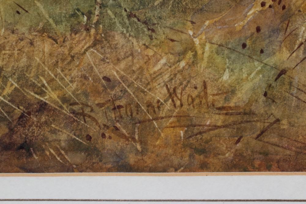 Robert Thorne Waite (1842-1935) Harvest Time, signed lower right, watercolour heightened with white, Image