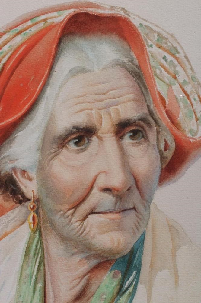 Edoardo Tiorentino (1824-1886) Portraits of an Italian Lady and Gentleman, each signed lower right, Image