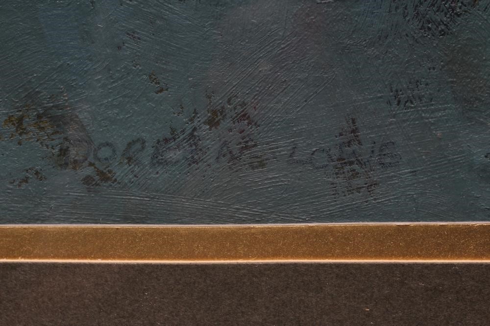 Doreen Lowe (1932-2016) Evening Landscape, signed lower right, inscribed with title verso, oil on Image