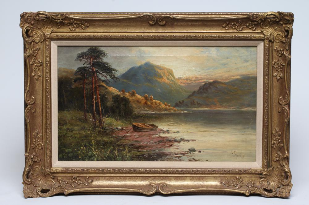 Frank Hider (1861-1933) Sunset in the Trossachs, signed lower right, inscribed with title verso, oil Image