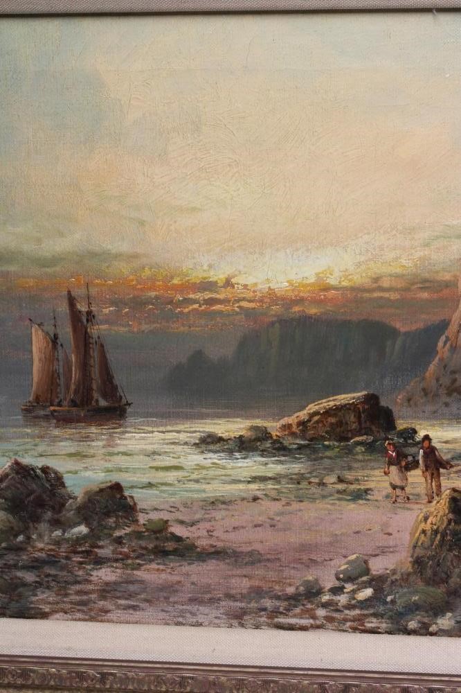 Frank Hider (1861-1933) Sunset on a Tranquille Sea, signed lower right, inscribed with title verso, Image