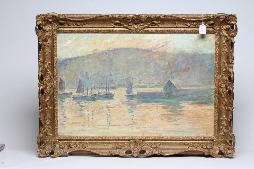 Edward Steele Harper (1870-1951) Penzance Harbour, signed with monogram lower right, oil on canvas, Image