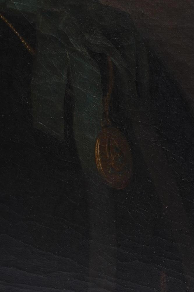 English School, Late 19th century Portrait of a Lady, head and shoulders, wearing a black dress and Image