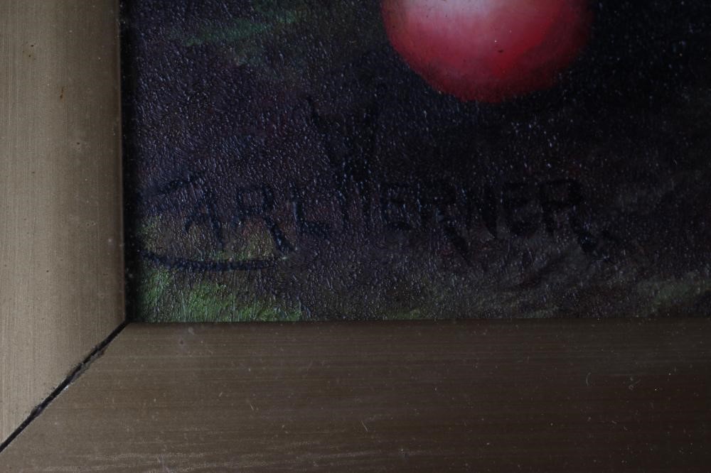 Carl Werner (1808-1894) Fruit Still Lifes, a pair, each signed lower left, oil on canvas, 10 1/2" x Image