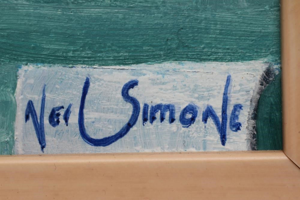 Neil Simone (Born 1947) Taking Terns, signed lower right, oil on board, 15 1/2" x 11 1/2", modern Image