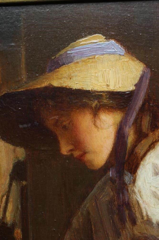 Carlton Alfred Smith (1853-1946) Feeding the Jackdaw, signed and dated 1905 lower left, oil on panel Image