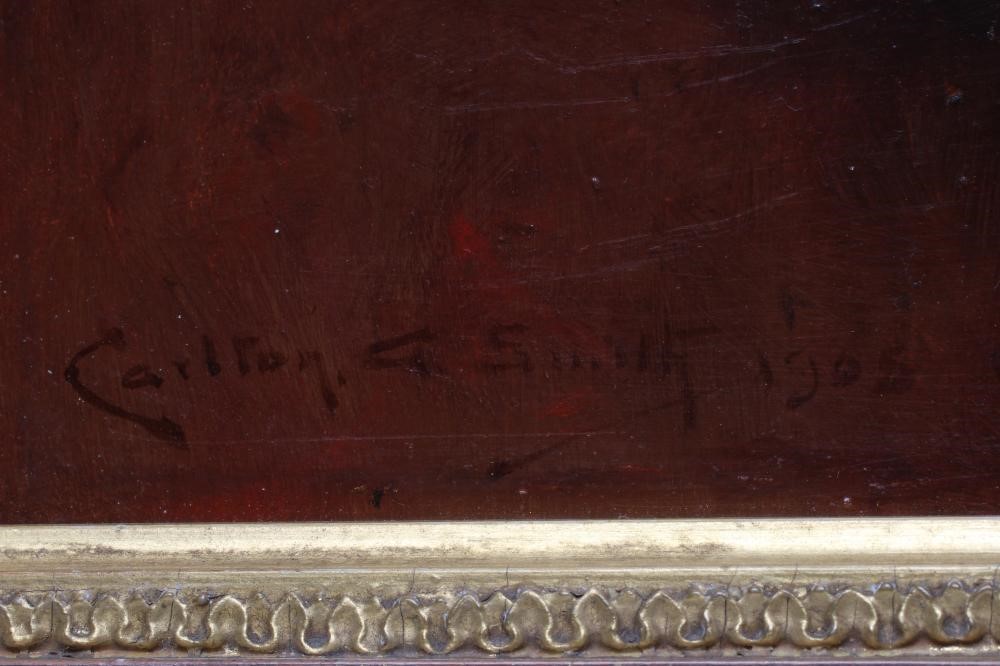 Carlton Alfred Smith (1853-1946) Feeding the Jackdaw, signed and dated 1905 lower left, oil on panel Image