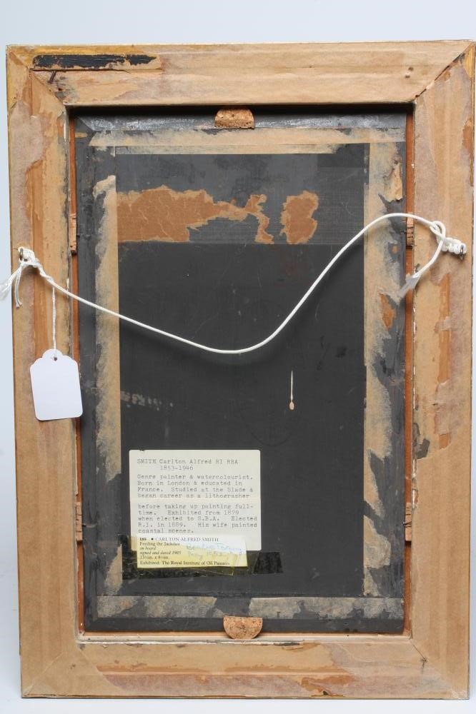 Carlton Alfred Smith (1853-1946) Feeding the Jackdaw, signed and dated 1905 lower left, oil on panel Image