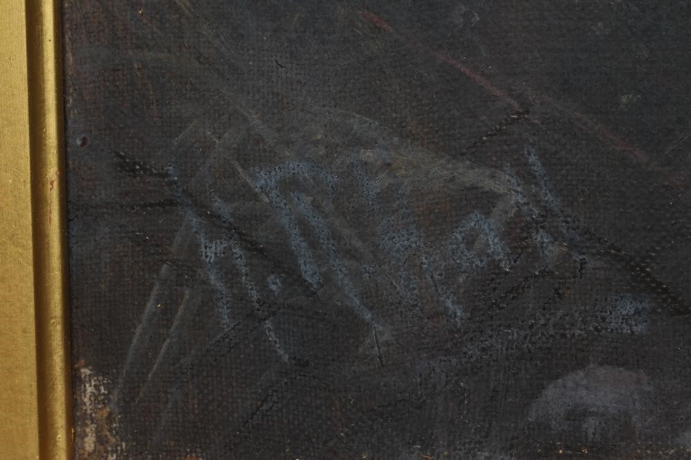 Henry R Hall (1859-1929) Highland Cattle, Loch Katrina, signed and inscribed verso, oil on canvas, Image