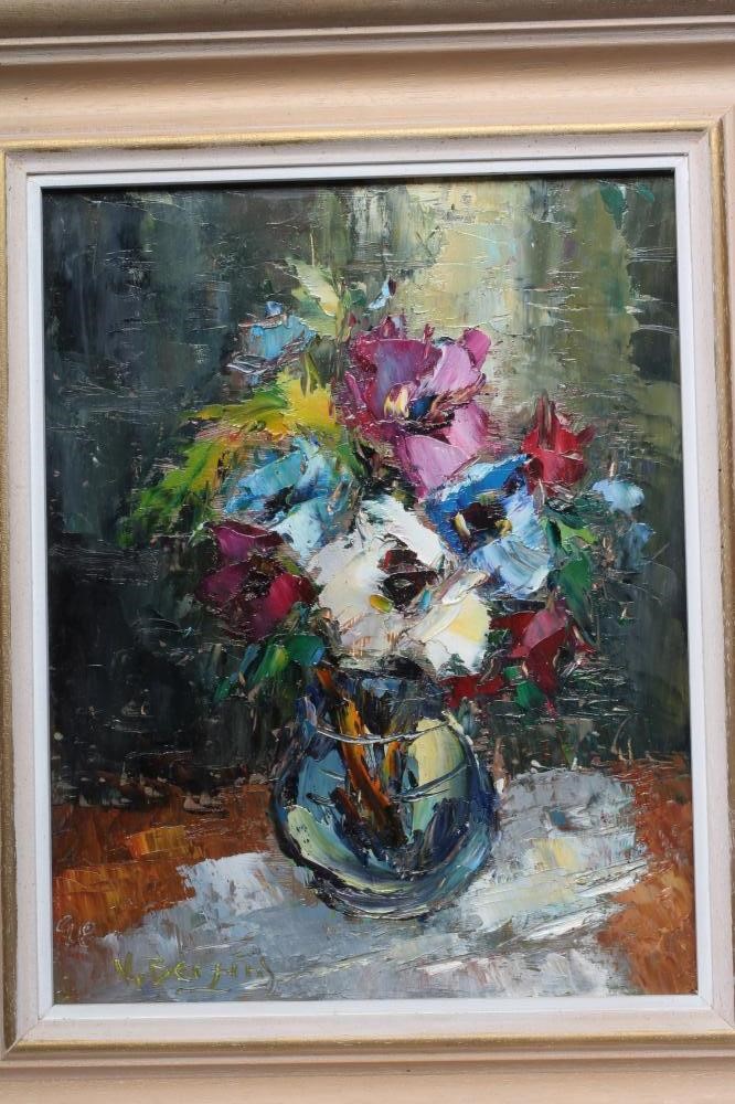 Valter Berzins (1925-2009) Anemones, signed lower left, oil on board, Chantry House Gallery label Image