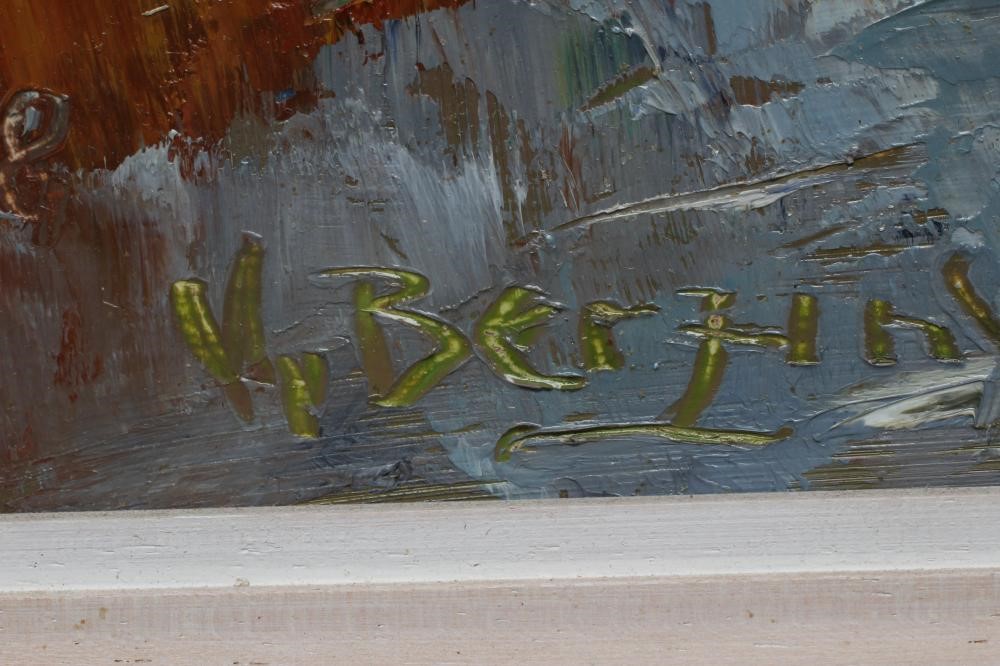 Valter Berzins (1925-2009) Anemones, signed lower left, oil on board, Chantry House Gallery label Image