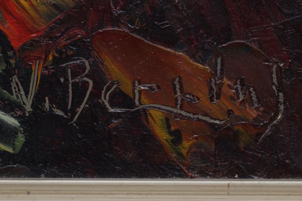 Valter Berzins (1925-2009) Floral Study, signed lower right, oil on board, 14" x 17 1/2", modern Image