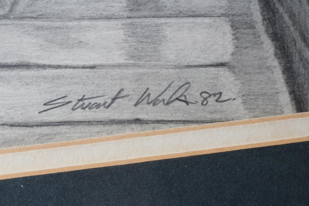 Stuart Walton (Born 1933) Back Street, Bradford, signed and dated 82 lower right, pencil, 15" x 9 Image