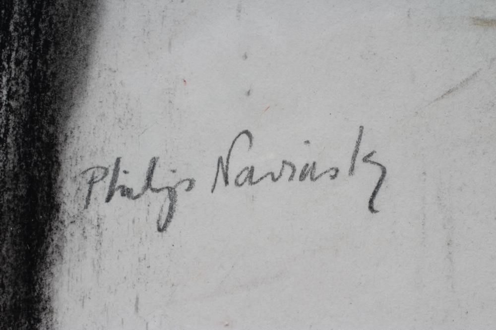 Philip Naviasky (1894-1983) Study of a French Girl, signed lower right, pastel, 18" x 15 1/2", Image