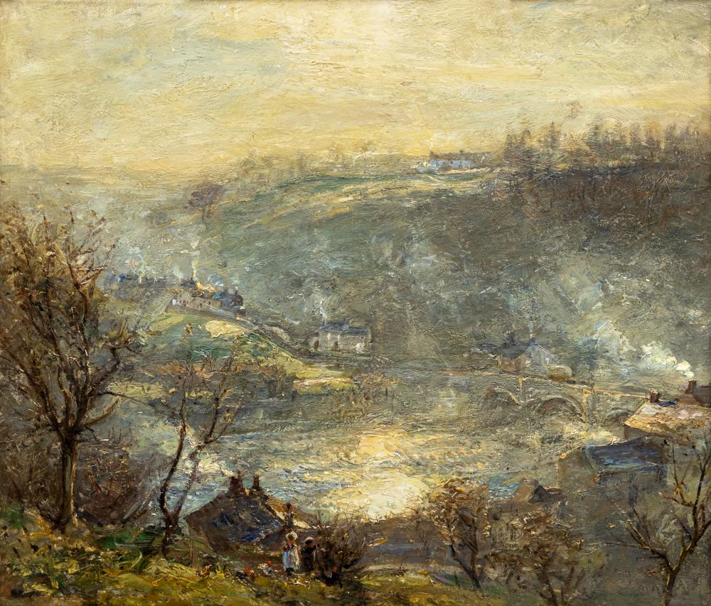 Herbert F Royle (1870-1954) Pateley Bridge, signed lower left, oil on canvas, 20 1/2" x 23 1/5" Image