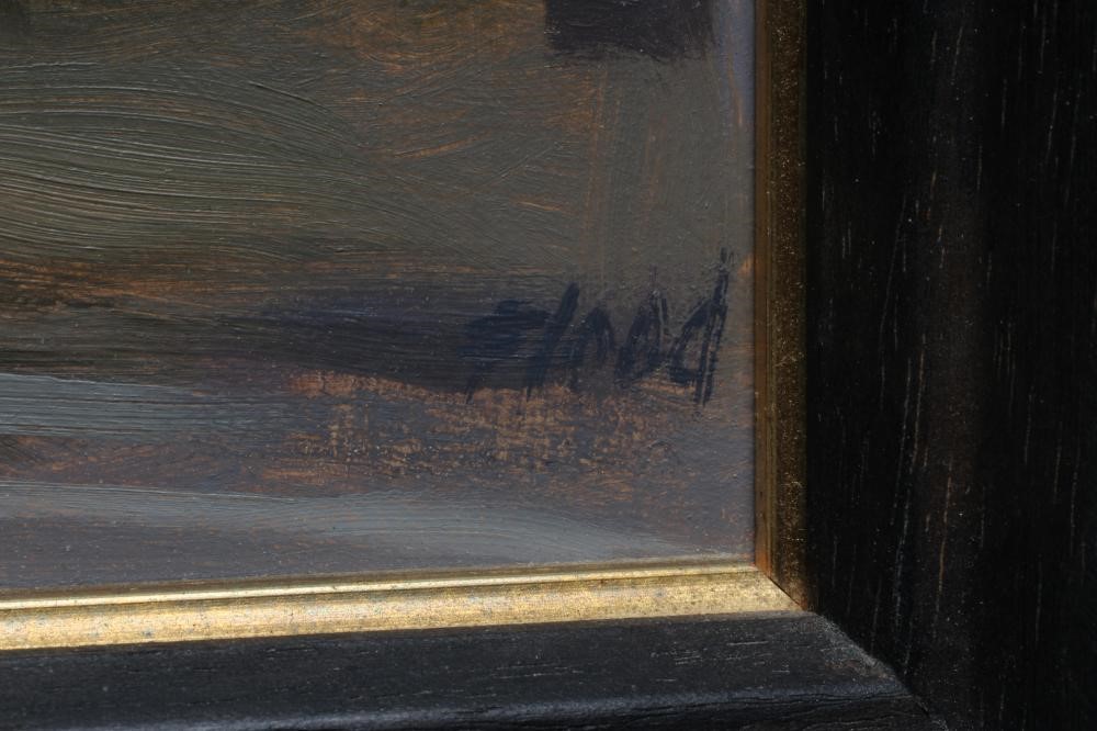 Alan Flood (Born 1951) Kirkgate Market, Leeds, signed lower right, acrylic on board, 24" x 10 1/2", Image