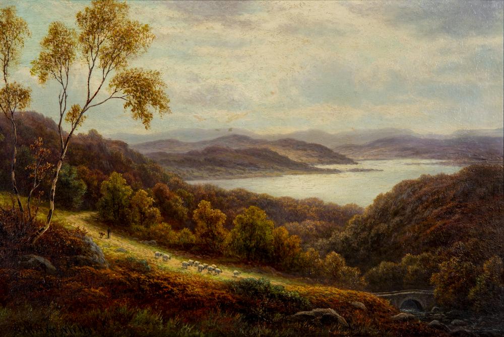 William Mellor (1851-1931) Windermere from the Hills, Westmoreland, signed lower left, inscribed Image