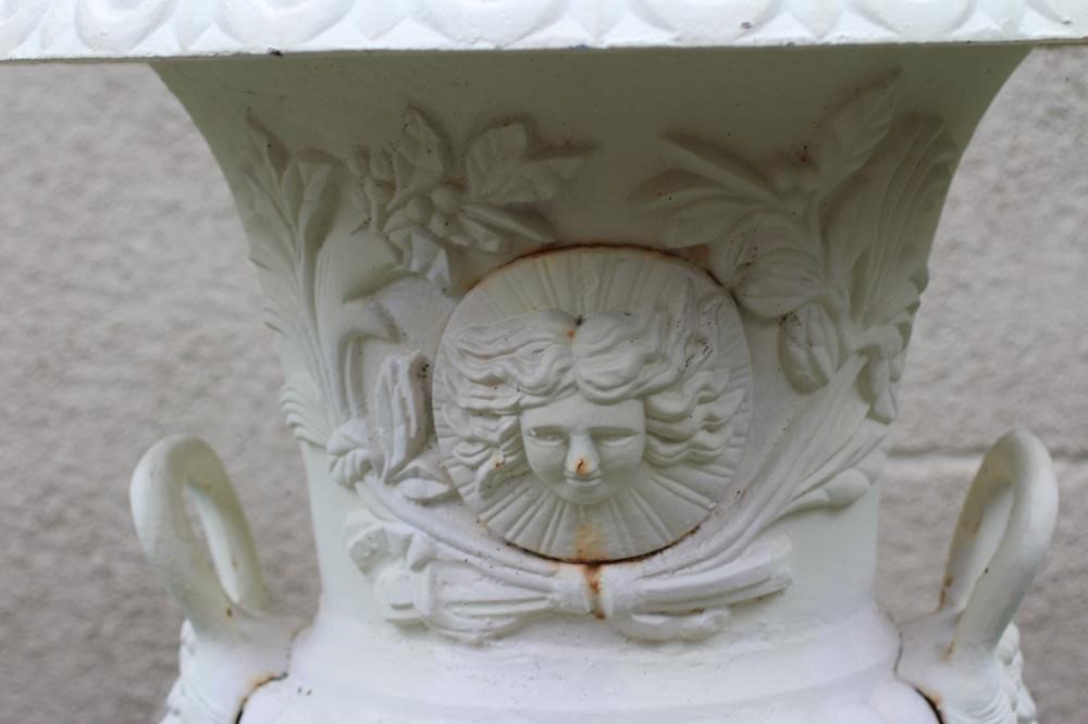 A LARGE CAST IRON URN to match previous lot (Illustrated) (Est. plus 24% premium inc. VAT) Image