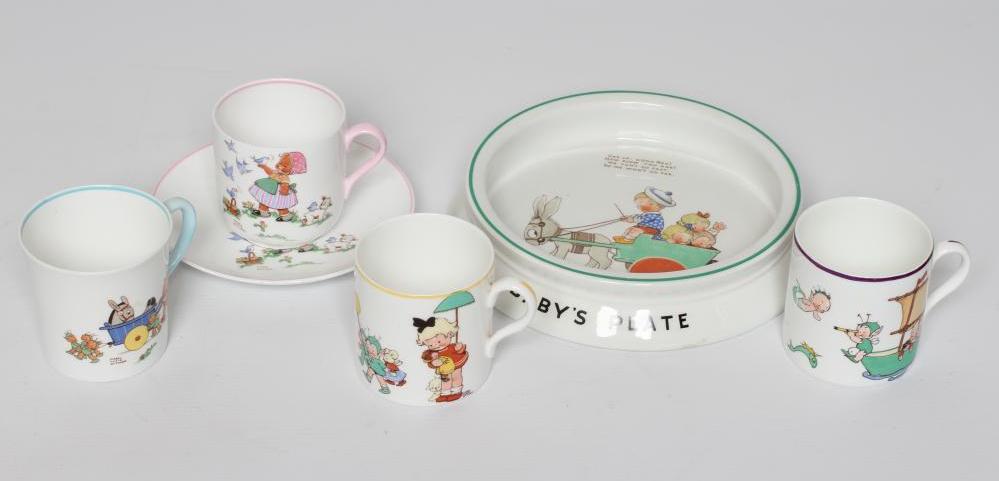 A COLLECTION OF MABEL LUCIE ATTWELL SHELLEY NURSERY CHINA Image