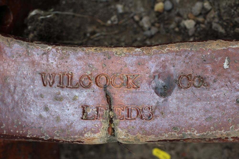 A LARGE SALT GLAZED FEEDING TROUGH of oblong form with three divisions Image