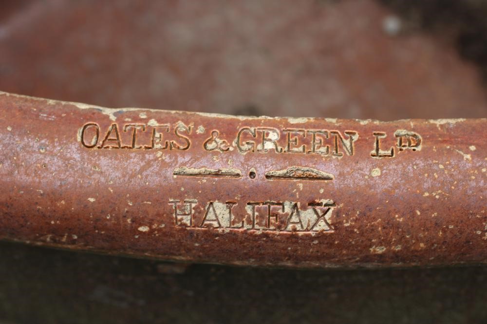 A PAIR OF SALT GLAZED FEEDING TROUGHS of sloping oblong form by The Leeds Fireclay Company Image