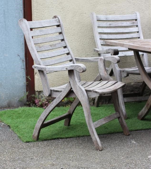 AN ALEXANDER ROSE TEAK DINING SUITE Image