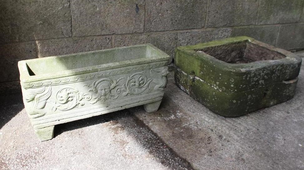 A SANDSTONE TROUGH of well cut D form Image