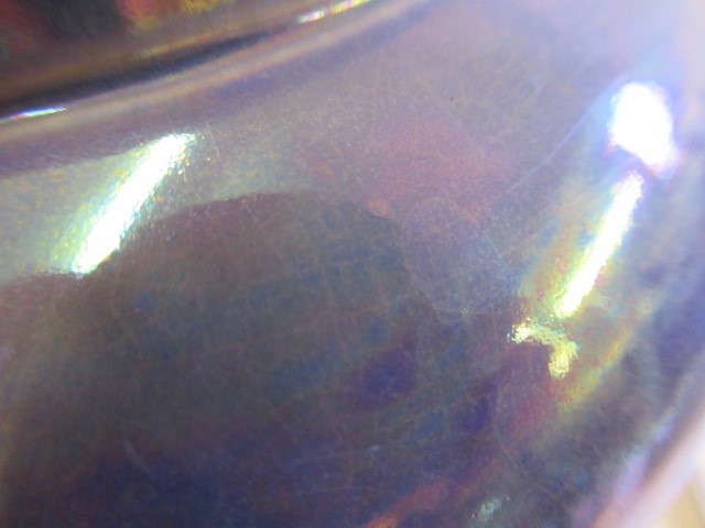 A RUSKIN POTTERY LILAC LUSTRE GLAZED BOTTLE VASE, 1910, impressed mark and date, 11" high (Est. plus Image