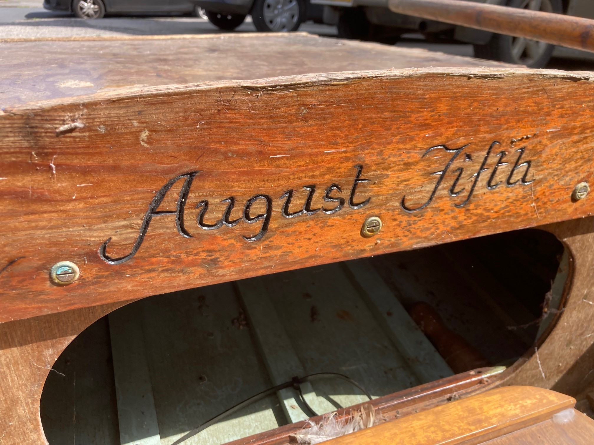 A MARINE PLYWOOD PUNT, "August Fifth", Image