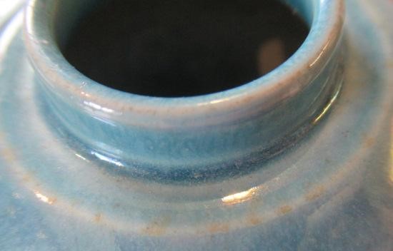 TWO RUSKIN POTTERY TURQUOISE GLAZED VASES, 1922, of inverted baluster form, 6 1/2" high, and Image