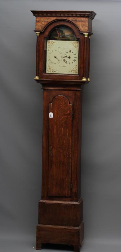 AN UNUSUAL OAK LONGCASE CLOCK SIGNED ETHERINGTON DRYFIELD Image