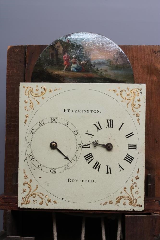 AN UNUSUAL OAK LONGCASE CLOCK SIGNED ETHERINGTON DRYFIELD Image