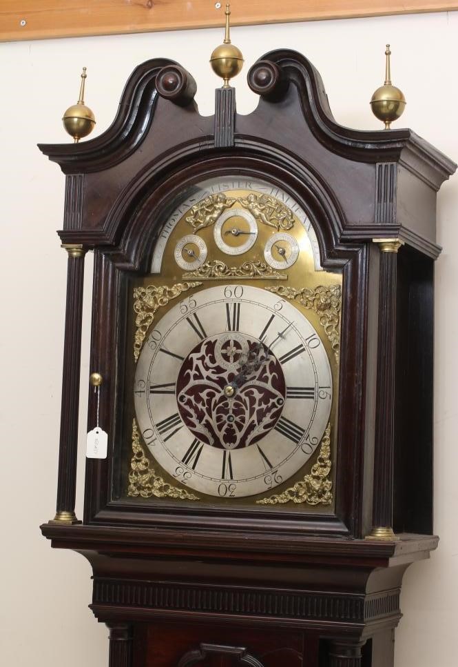 A MAHOGANY CHIMING LONGCASE CLOCK Image