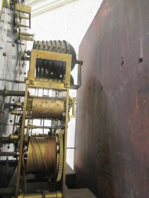 A MAHOGANY CHIMING LONGCASE CLOCK Image