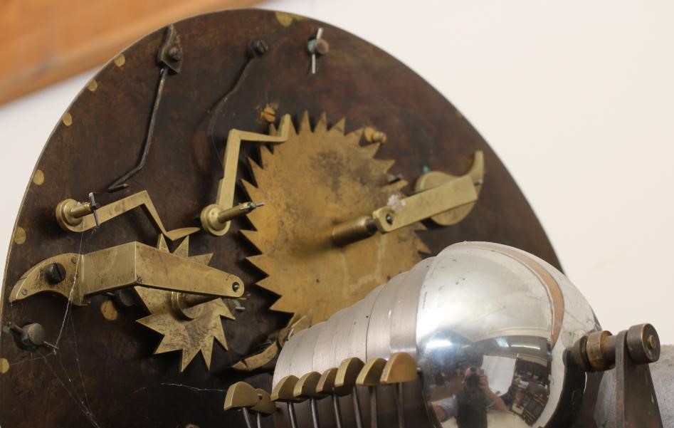 A MAHOGANY CHIMING LONGCASE CLOCK Image