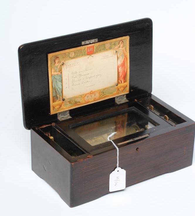 A SMALL SWISS MUSICAL BOX Image