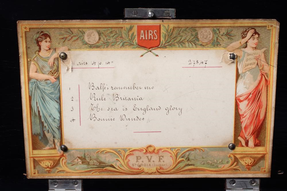 A SMALL SWISS MUSICAL BOX Image