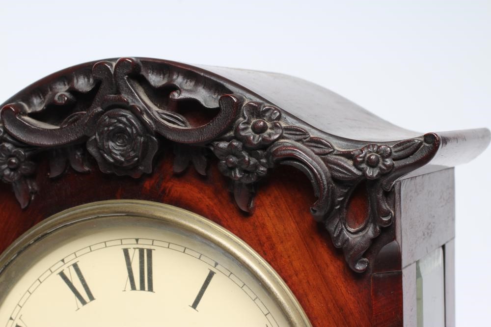 A MAHOGANY CASED TABLE CLOCK signed Stringer Stourbridge Image