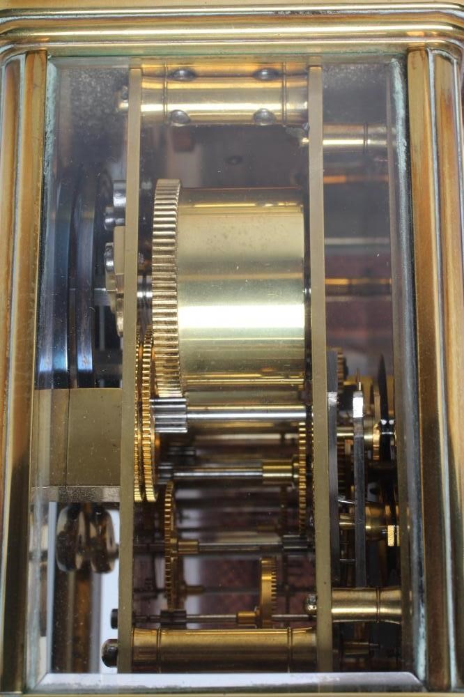 A BRASS CASED CARRIAGE CLOCK Image