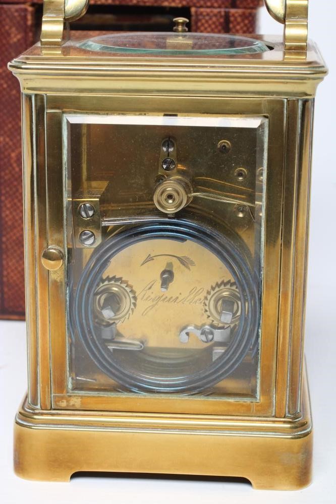 A BRASS CASED CARRIAGE CLOCK Image