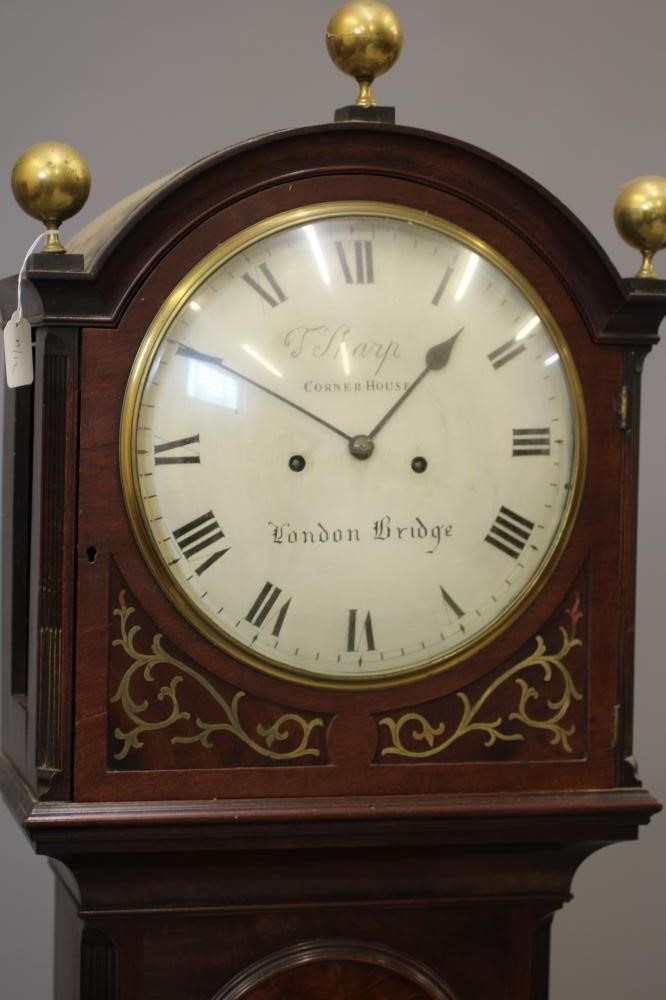 A MAHOGANY LONGCASE CLOCK SIGNED J. SHARP Image