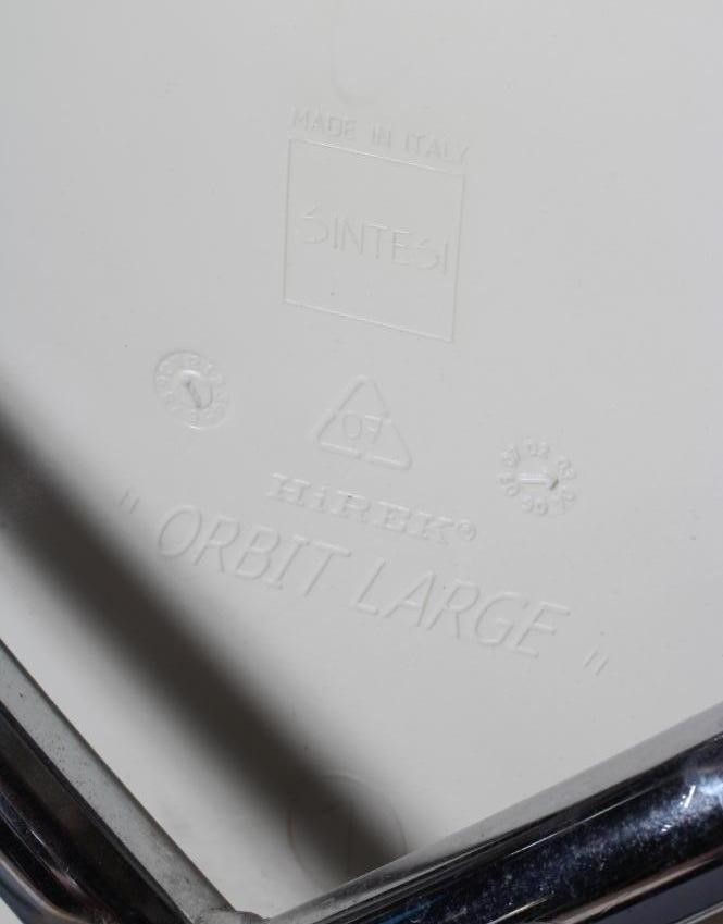 A SET OF SIX SENTISI HIREX ORBIT ARMCHAIRS, mid 20th century, of large type, the white perspex seat Image