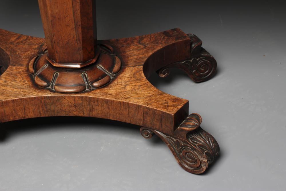A REGENCY ROSEWOOD FOLDING CARD TABLE Image