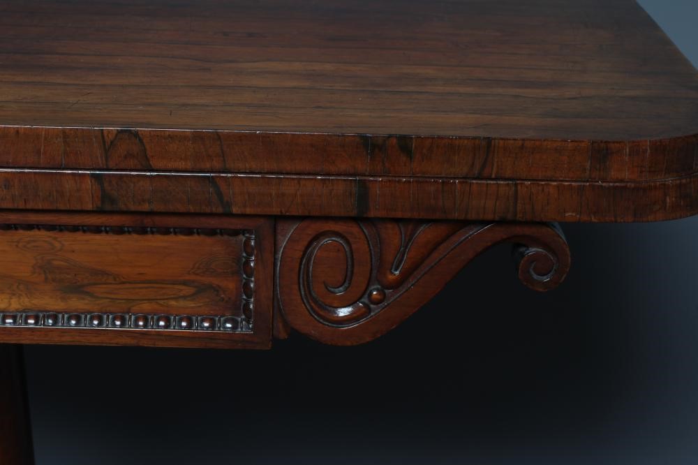 A REGENCY ROSEWOOD FOLDING CARD TABLE Image