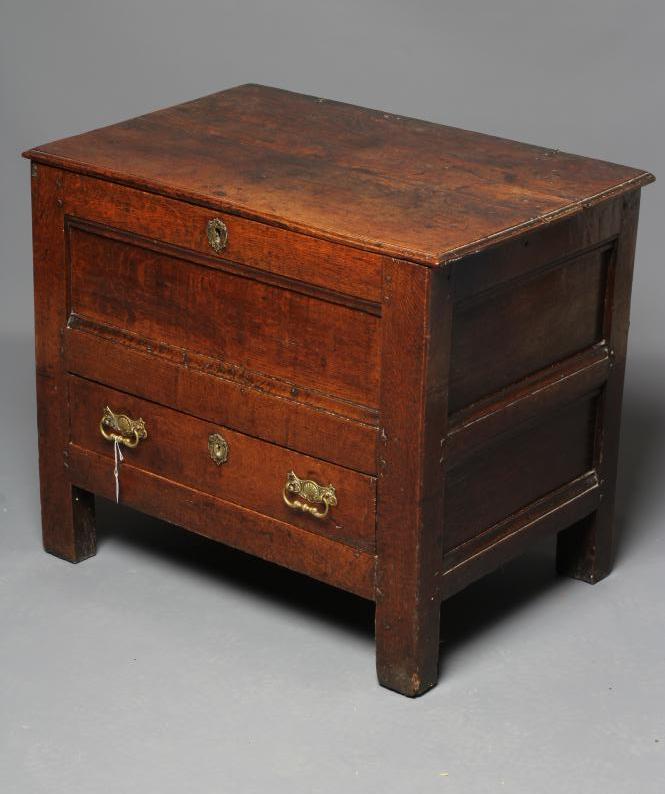 A JOINED OAK CHEST Image