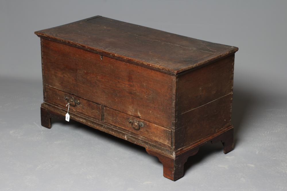 A GEORGIAN OAK BOARDED CHEST Image