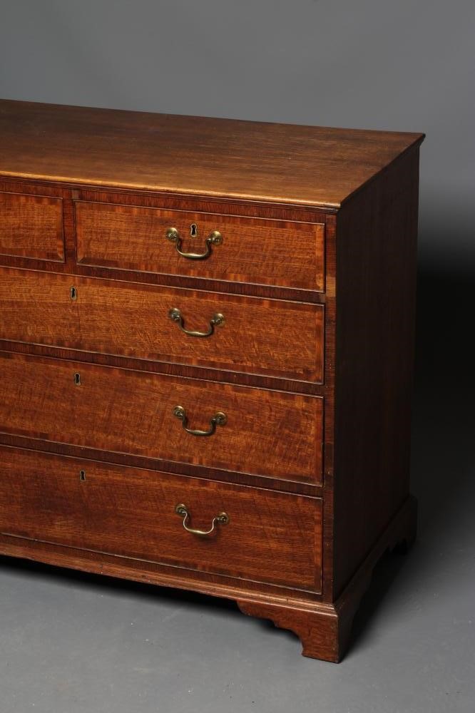 A GEORGIAN OAK STRAIGHT FRONT CHEST Image